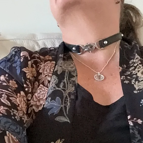 Cotton On Coker Necklace/Wrap Bracelet Gothic or Biker Style 15.5 in. in length. - Picture 8 of 8